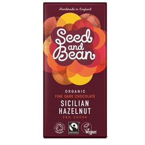 Seed & Bean Fine Dark Chocolate 58% Sicilian hazelnut Ø - 85 gra