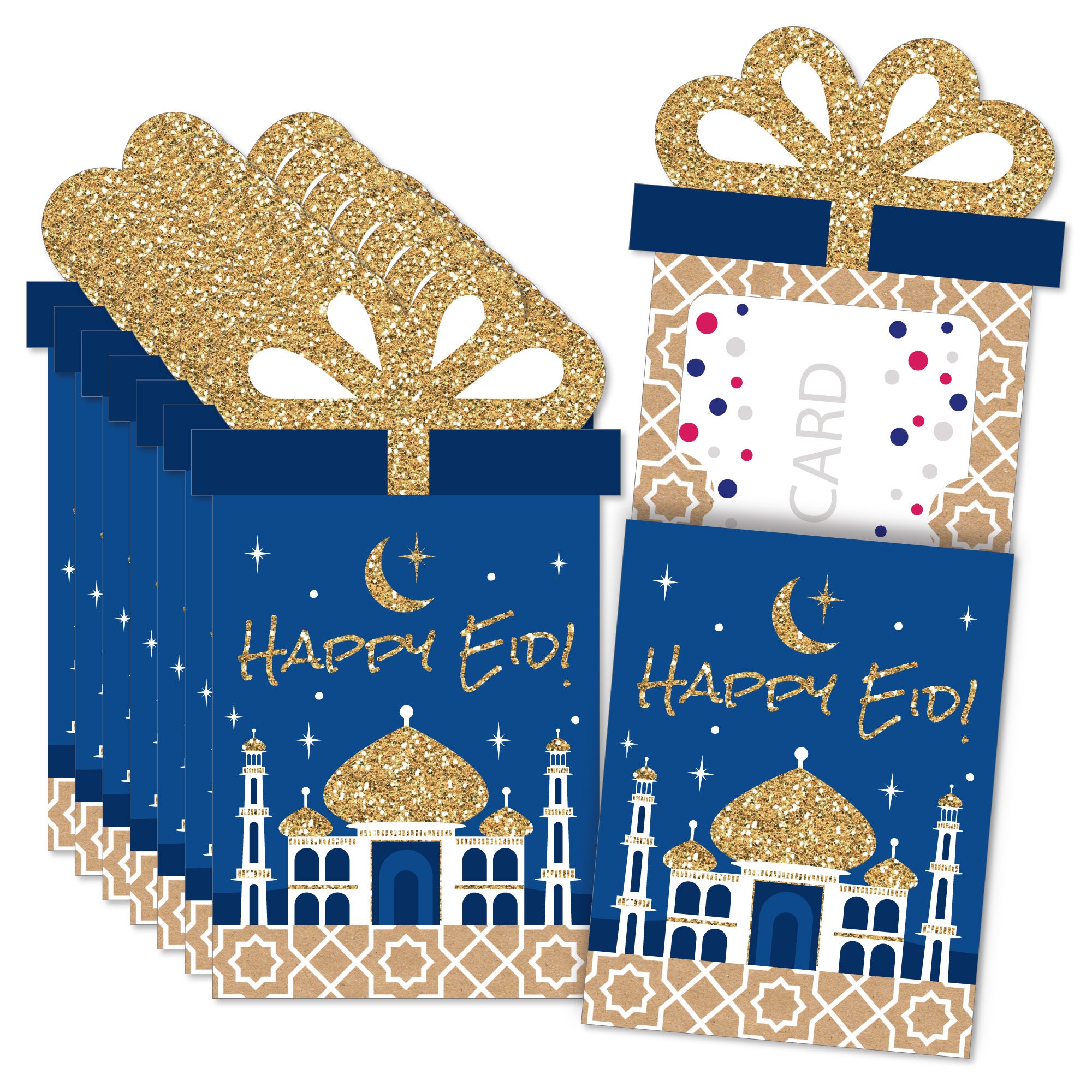 Ramadan - Eid Mubarak Party Money & Gift Card Sleeves Nifty Gifty Holders Set Of 8