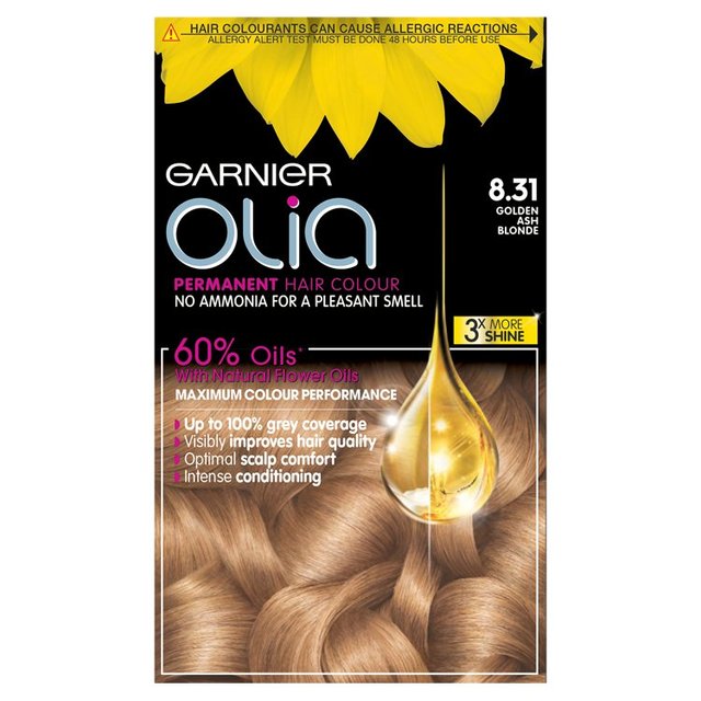 Garnier Olia 8.31 Golden Ash Blonde Permanent Hair Dye
