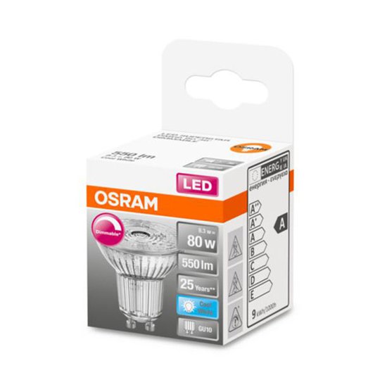 OSRAM LED-lasi-heijastin GU10 8,3W 940 36° dim