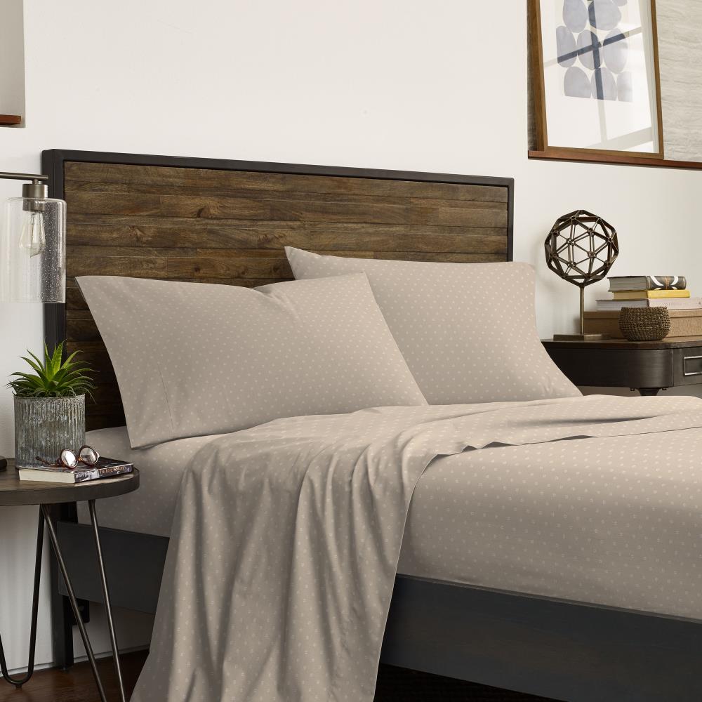 WestPoint Home IZOD Brights Blake Sheet Twin Extra-Long Cotton Blend Bed Sheet Polyester in Brown | 028828407436