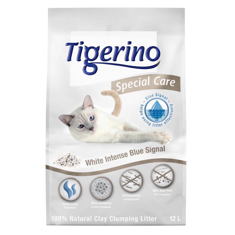 Tigerino Special Care Cat Litter - White Intense Blue Signal - Economy Pack: 2 x 12 litre
