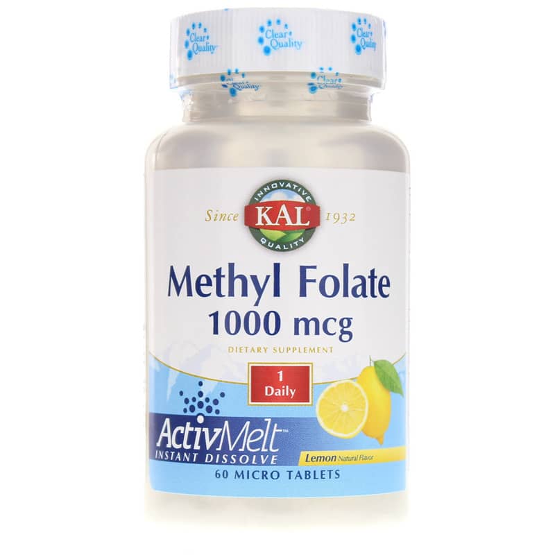 Kal Methyl Folate 1000 Mcg ActivMelt Lemon 60 Tablets