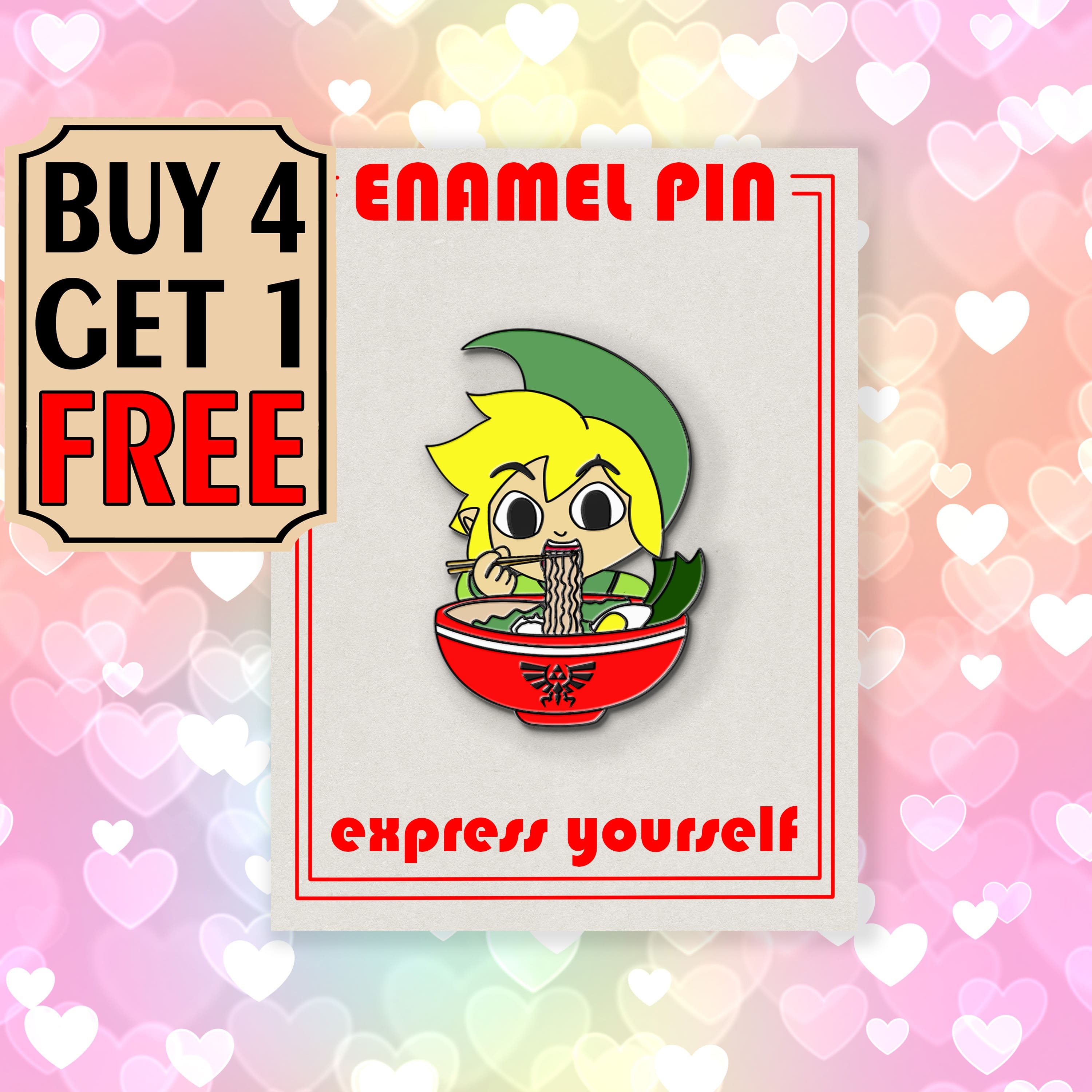 Zelda Ramen Enamel Pin Video Game Meme Pins Bag Lapel Badge Custom