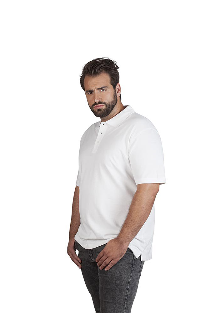 Superior Poloshirt Plus Size Herren, Weiß, XXXL