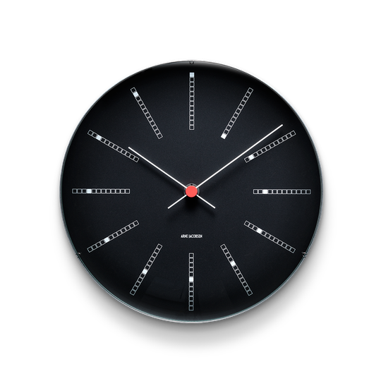Buy Arne Jacobsen - Bankers Wall Clock Ø 29 cm - Black (43646) online ...