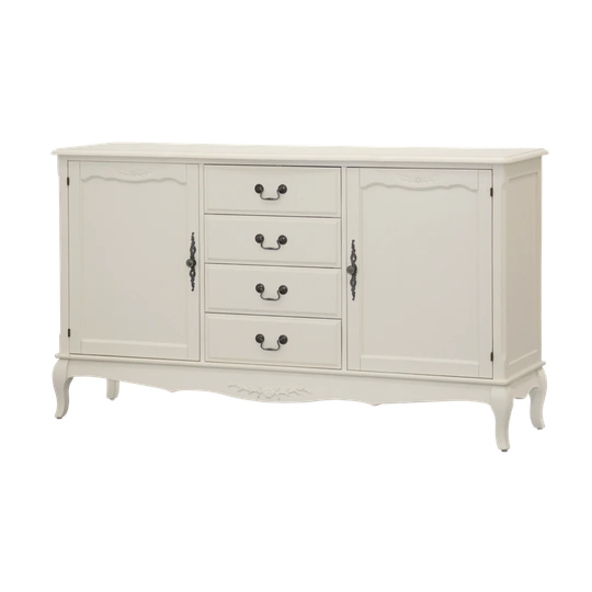 Buy Burton 160 Cm Wide 4 Drawer Birch Wood Sideboard online