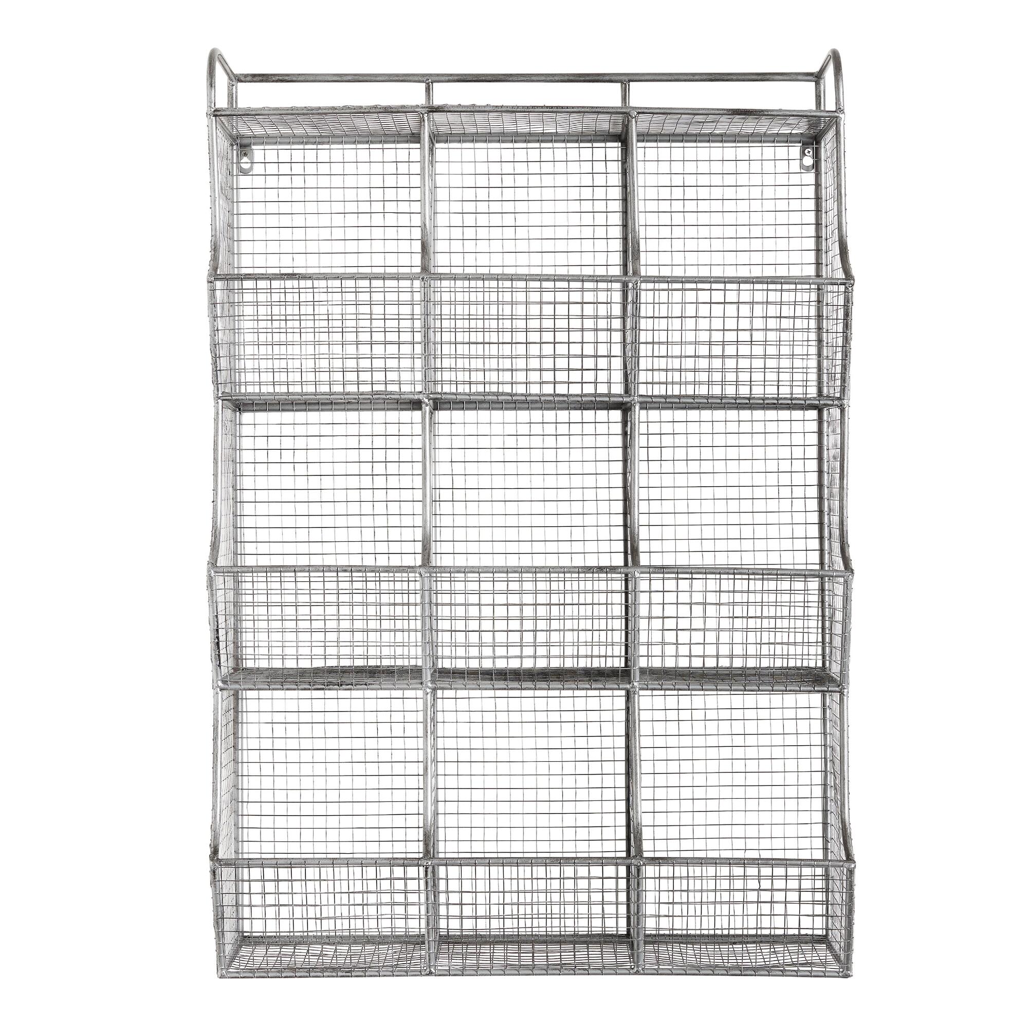 Metal Cubby Thomas Wall Storage: Gray/Silver by World Market