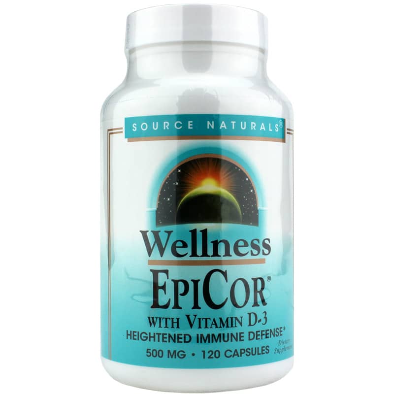 Source Naturals Wellness EpiCor with Vitamin D-3 120 Capsules
