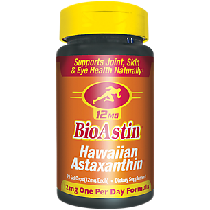 BioAstin - Hawaiian Astaxanthin Antioxidant - 12 MG (25 Gel Capsules)