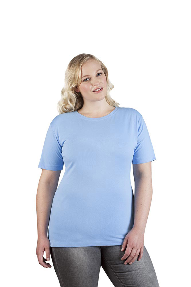 Premium T-Shirt Plus Size Damen, Himmelblau, XXL