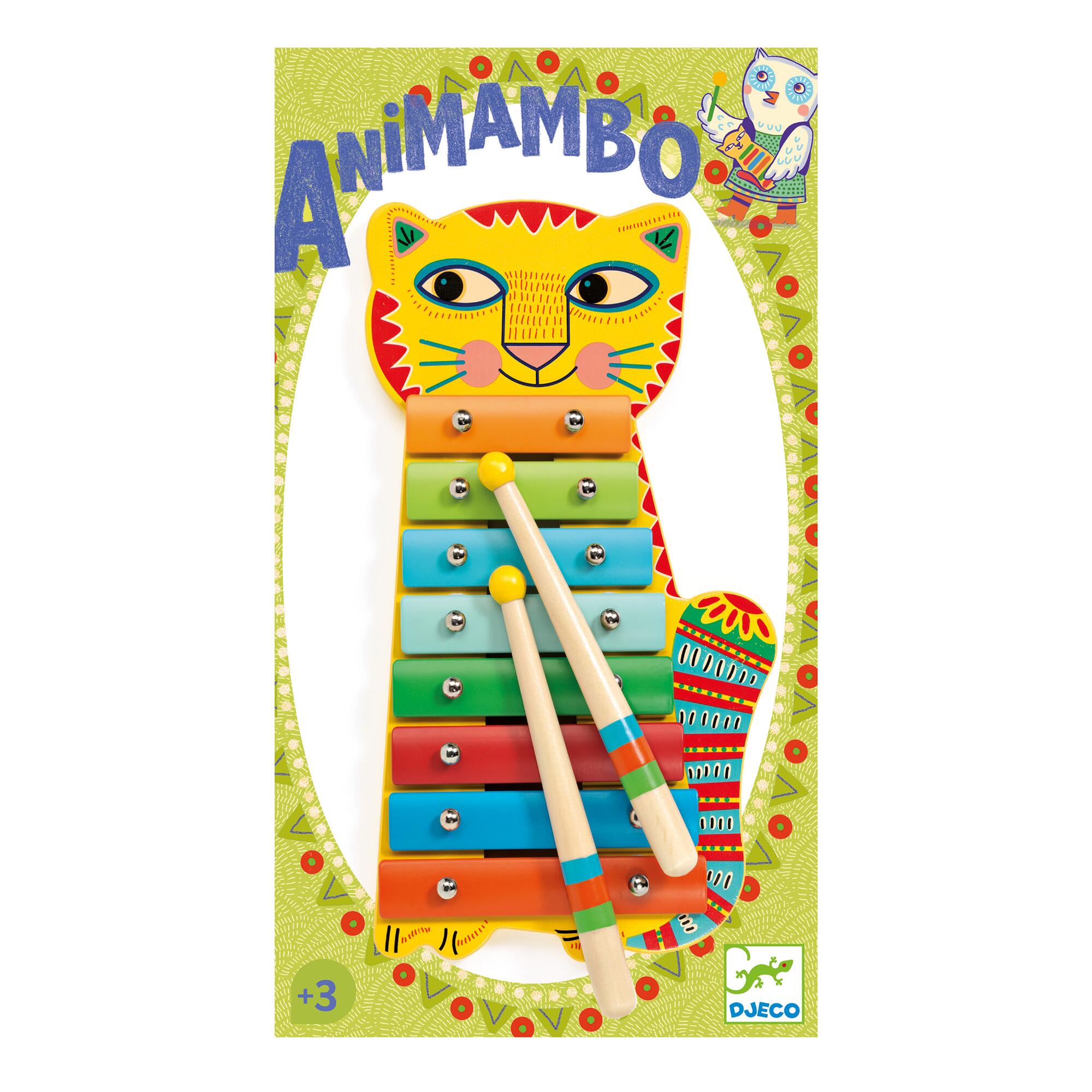 Djeco Animambo Cat Metallophone Musical Toy: Multi - Metal by World Market