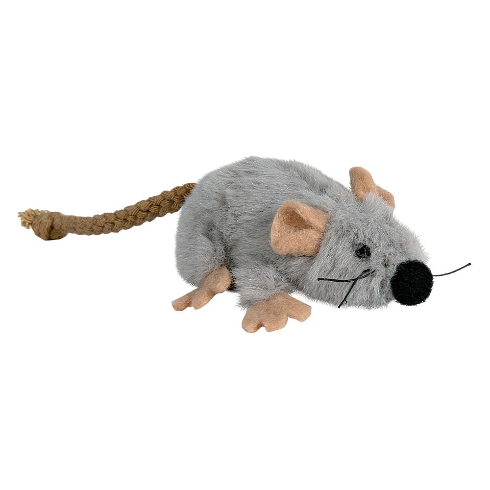 Trixie Cat Toy Plush Mouse with Catnip - 3 Toys