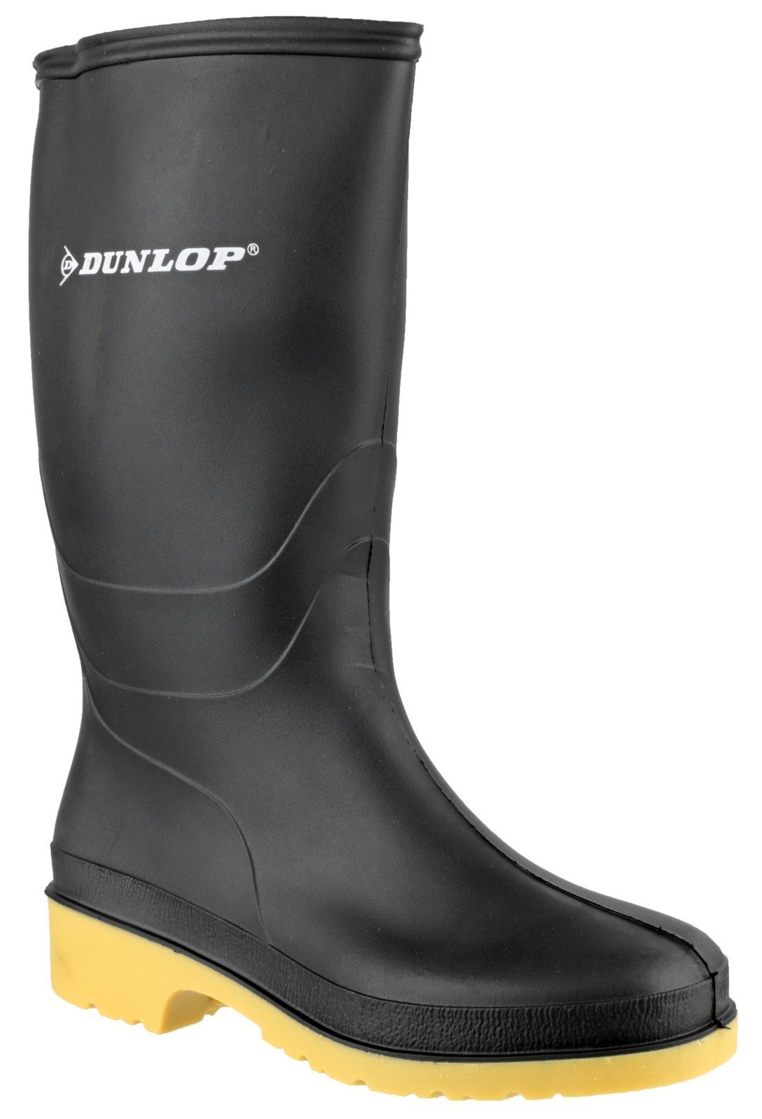 Dunlop Kids Dull Wellington Boots Black 22233 - Black 10 UK