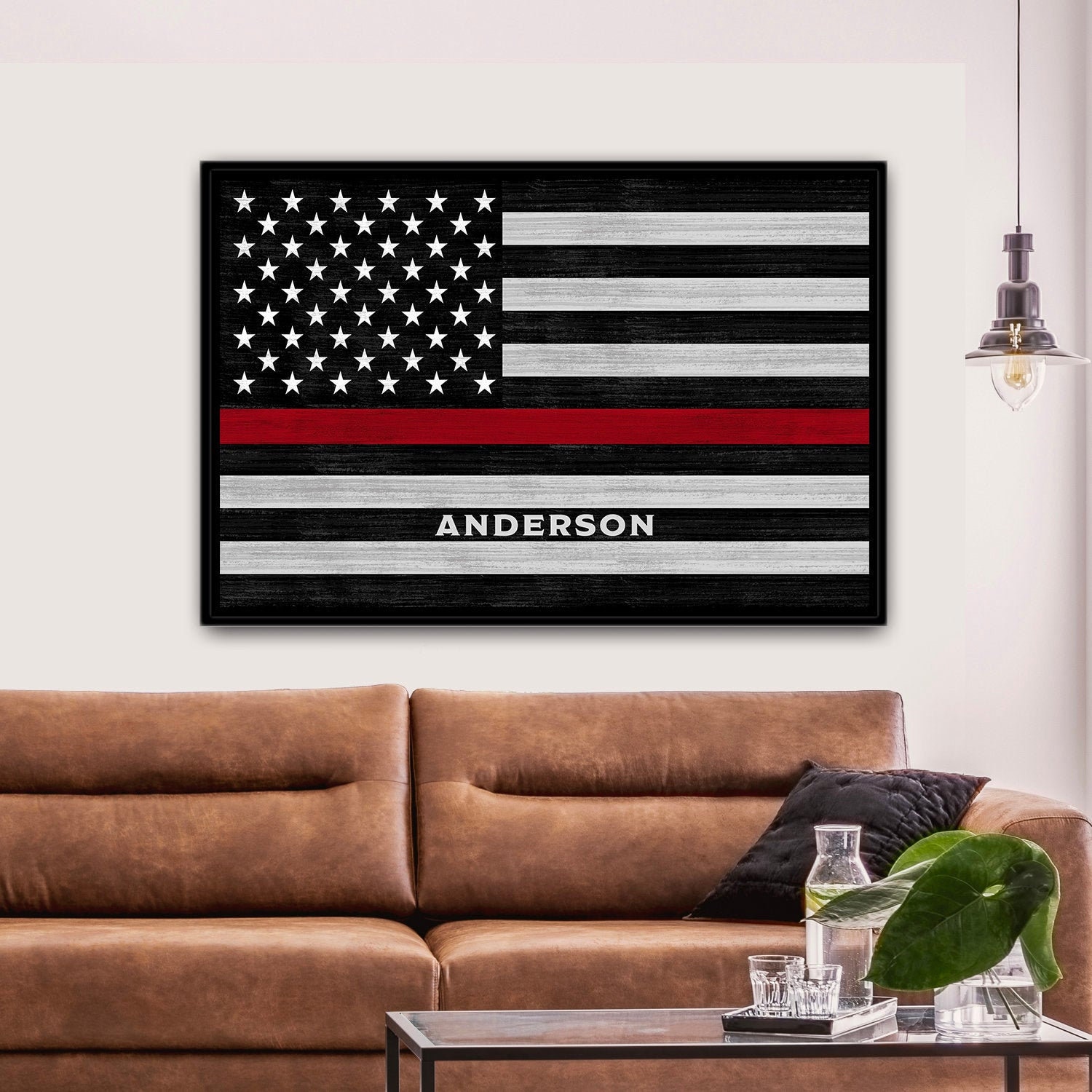 Firefighter Gift Personalized | Graduation Gifts Fireman Flag On Canvas Custom Sign