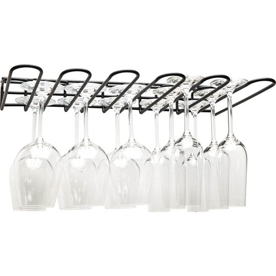 Hahn Glashängare till 5 rader glas, svart