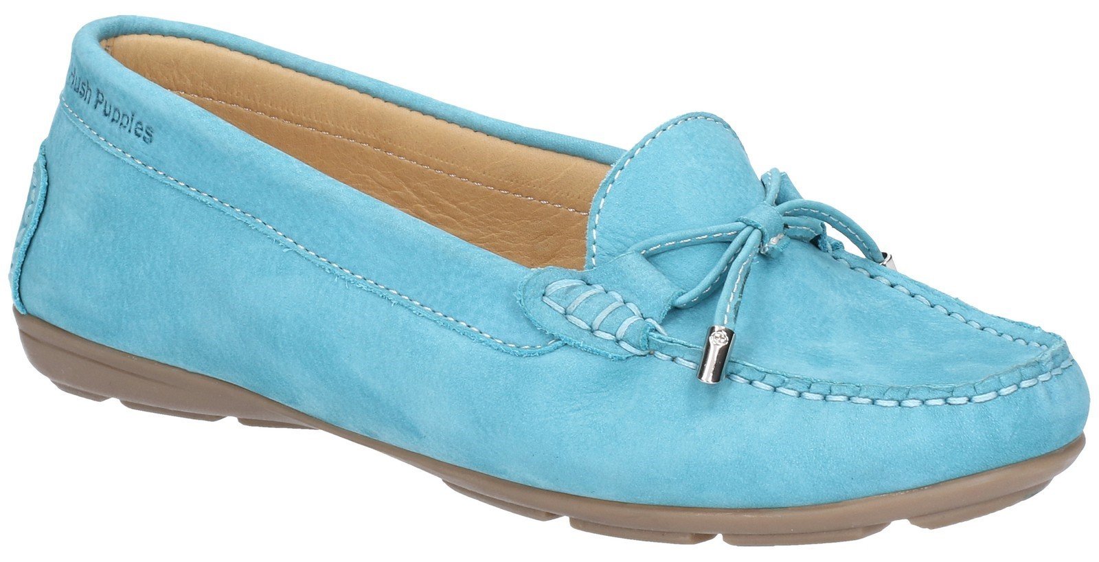 Hush Puppies Women's Maggie Slip On Loafer Shoe Various Colours 28405 - Sky Blue 3