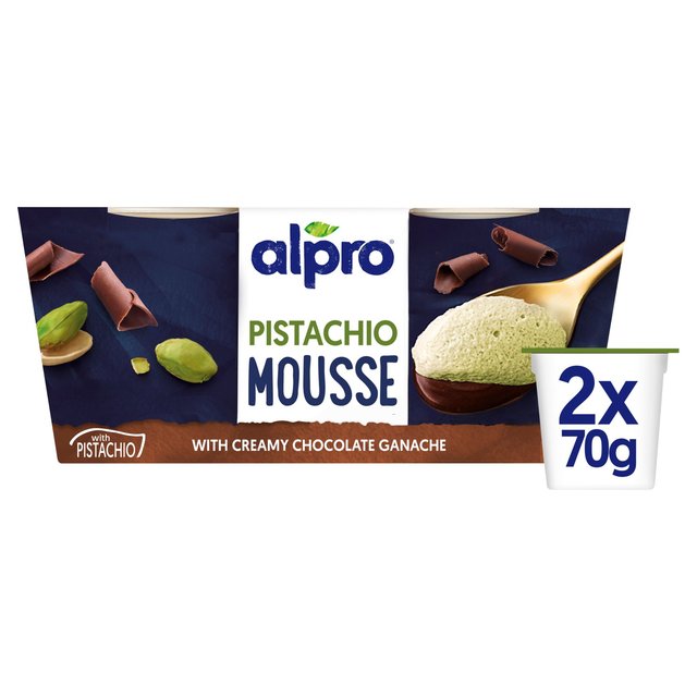 Alpro Pistachio Mousse with Chocolate Ganache