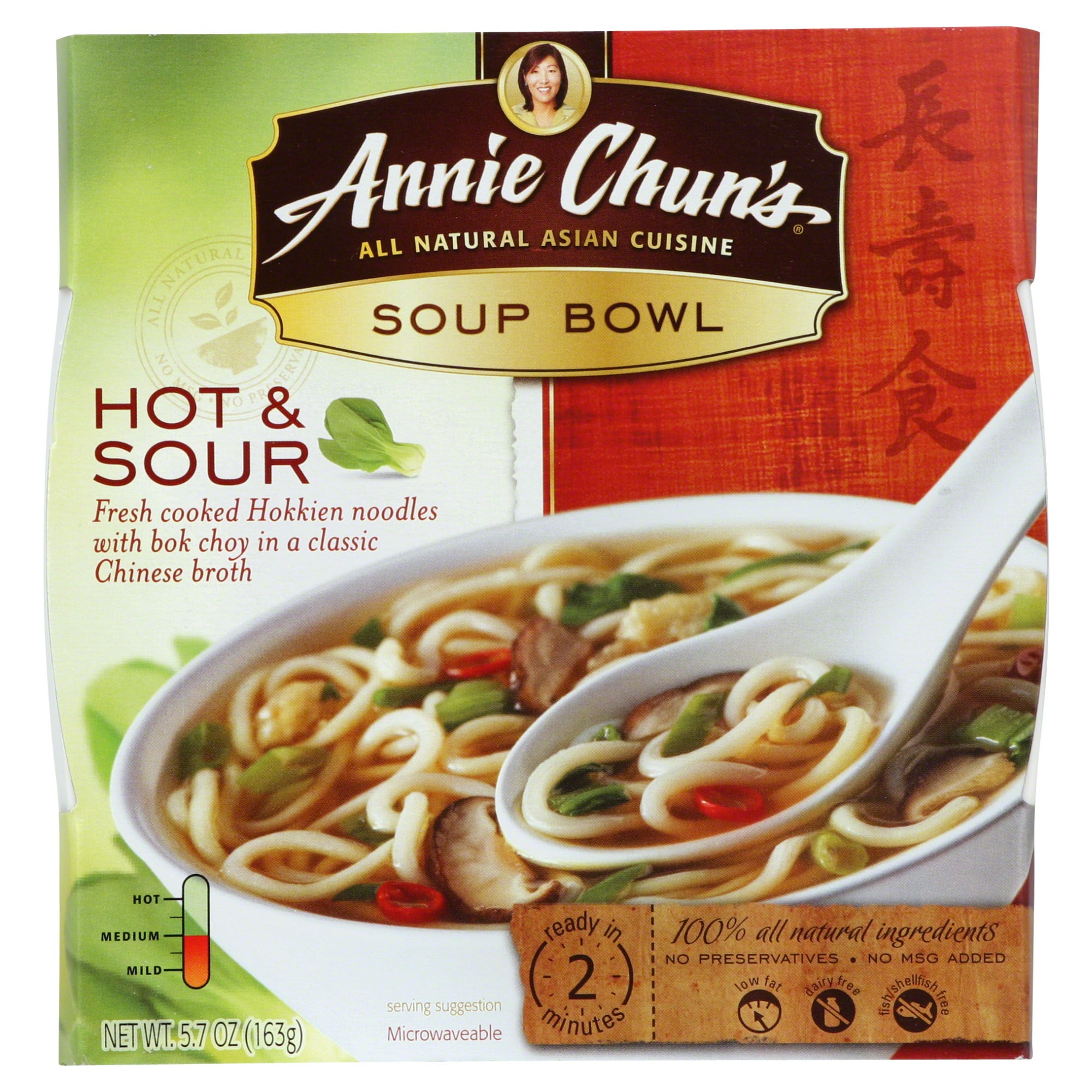 Annie Chun's Soup Bowl, Hot & Sour, Medium - 5.7 oz