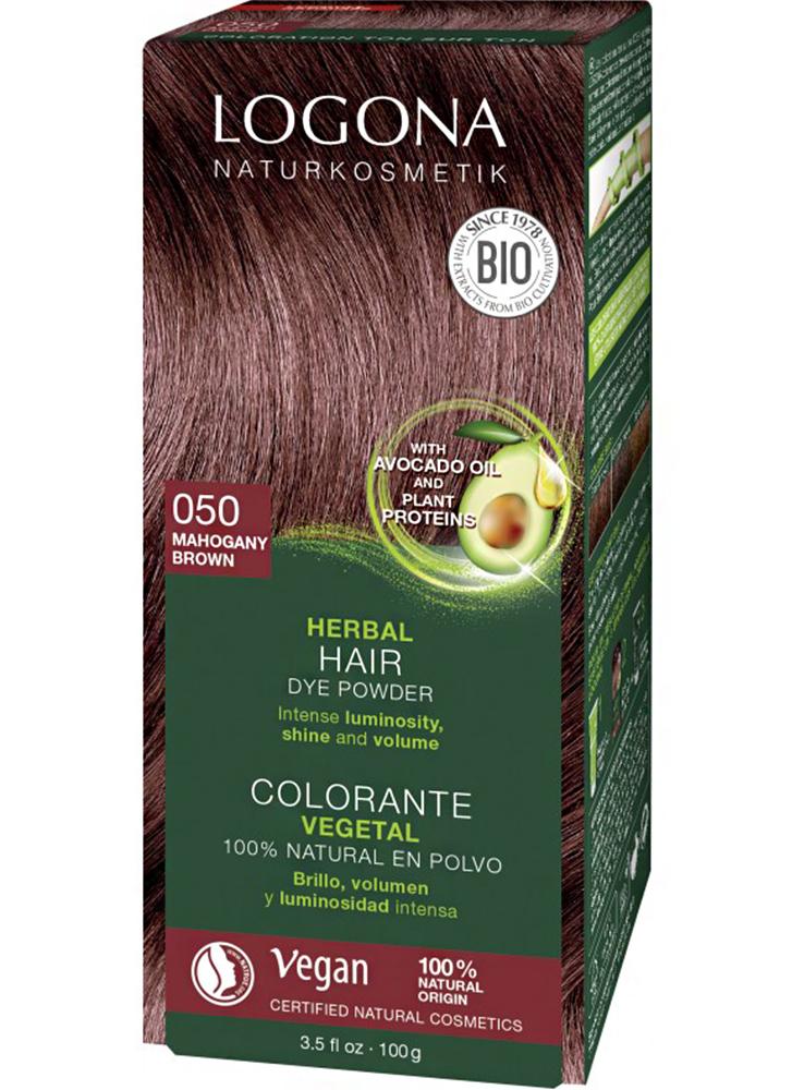 Logona Herbal Hair Dye Powder Mahogany Brown