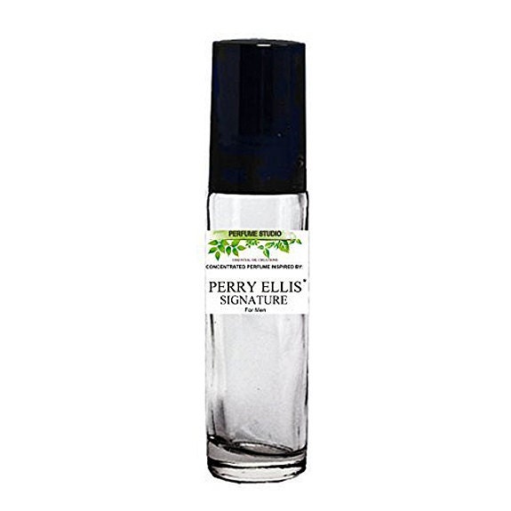 Pe Signature Oil. Premium Custom Blend Perfume Similar Base Notes To Original Fragrance For Men. Clear Glass 10Ml Roll On, Black Cap