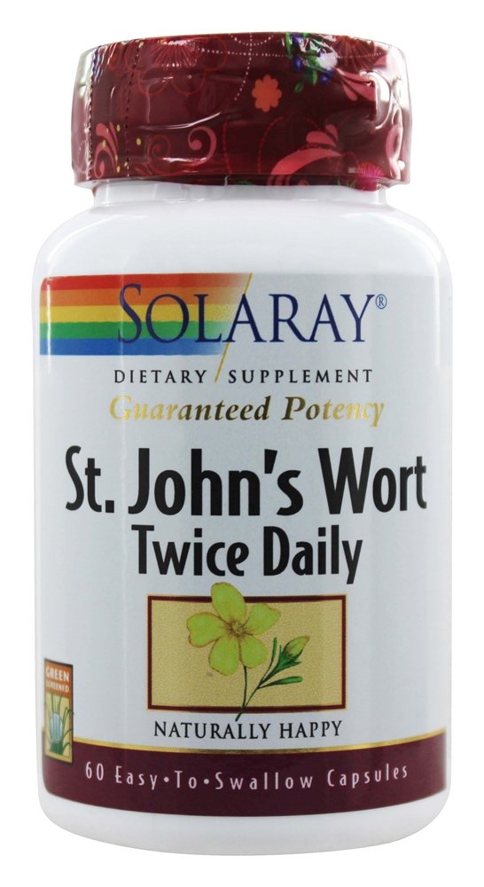 Solaray - Guaranteed Potency Saint John's Wort Twice Daily - 60 Capsules