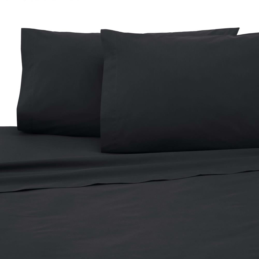 WestPoint Home Martex 225 Thread Count Sheet Queen Cotton Blend Bed Sheet in Black | 028828991584