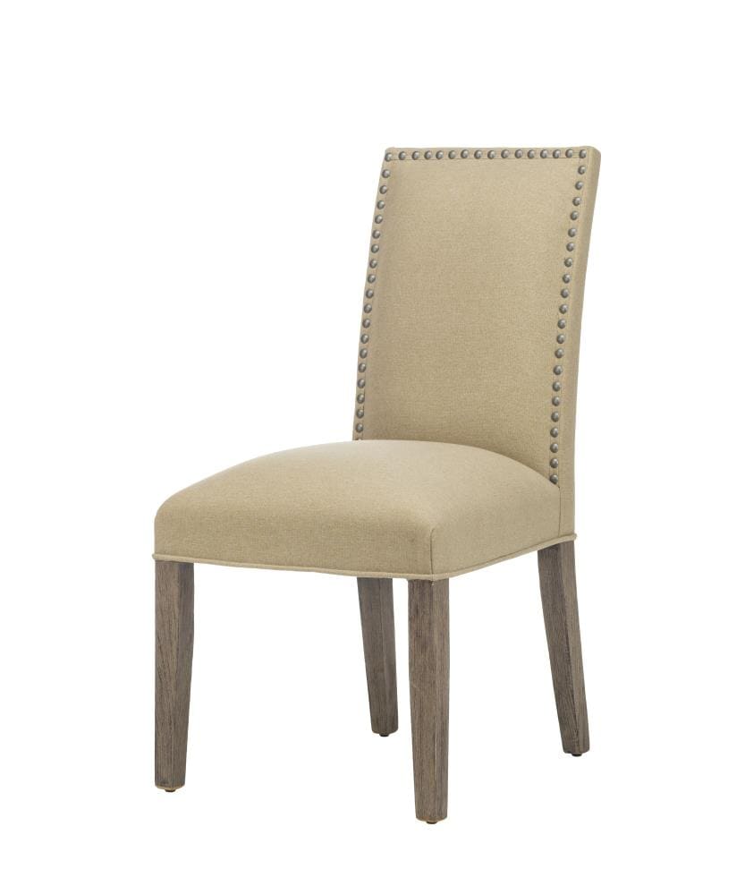 Luxury Living Furniture Contemporary/Modern Polyester/Polyester Blend Upholstered Dining Side Chair (Wood Frame) in Brown | JL-2966