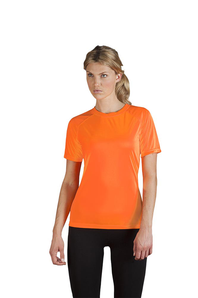 Sport T-Shirt Damen, Neonorange, XL
