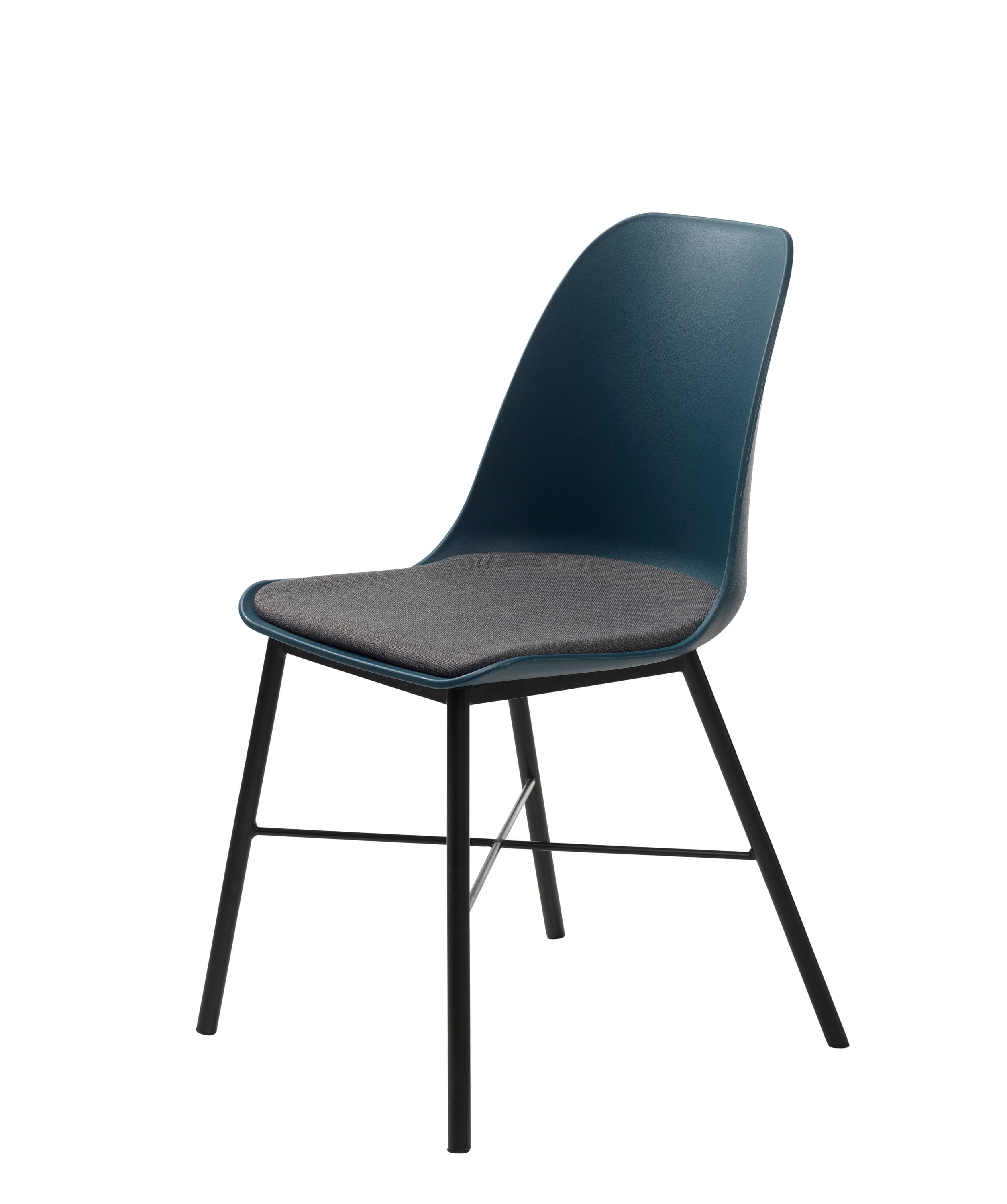 Unique Furniture Set of 2 Tampa Contemporary/Modern Polyester/Polyester Blend Upholstered Dining Side Chair (Metal Frame) in Blue | LW-36611039