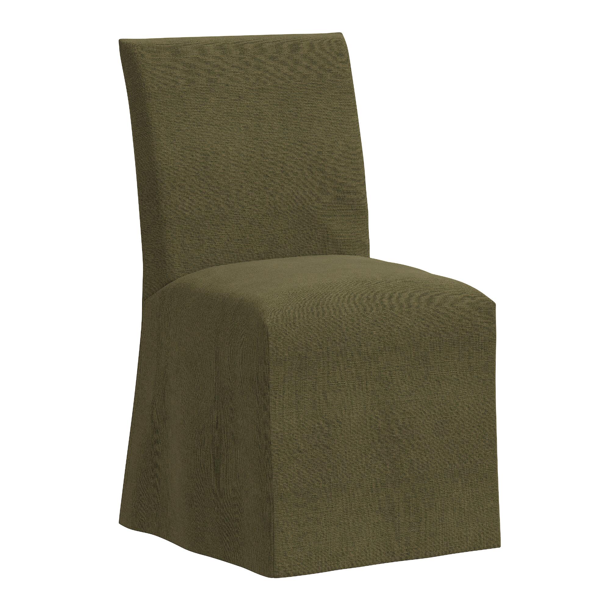Linen Slipcover Landon Dining Chair: Orange by World Market