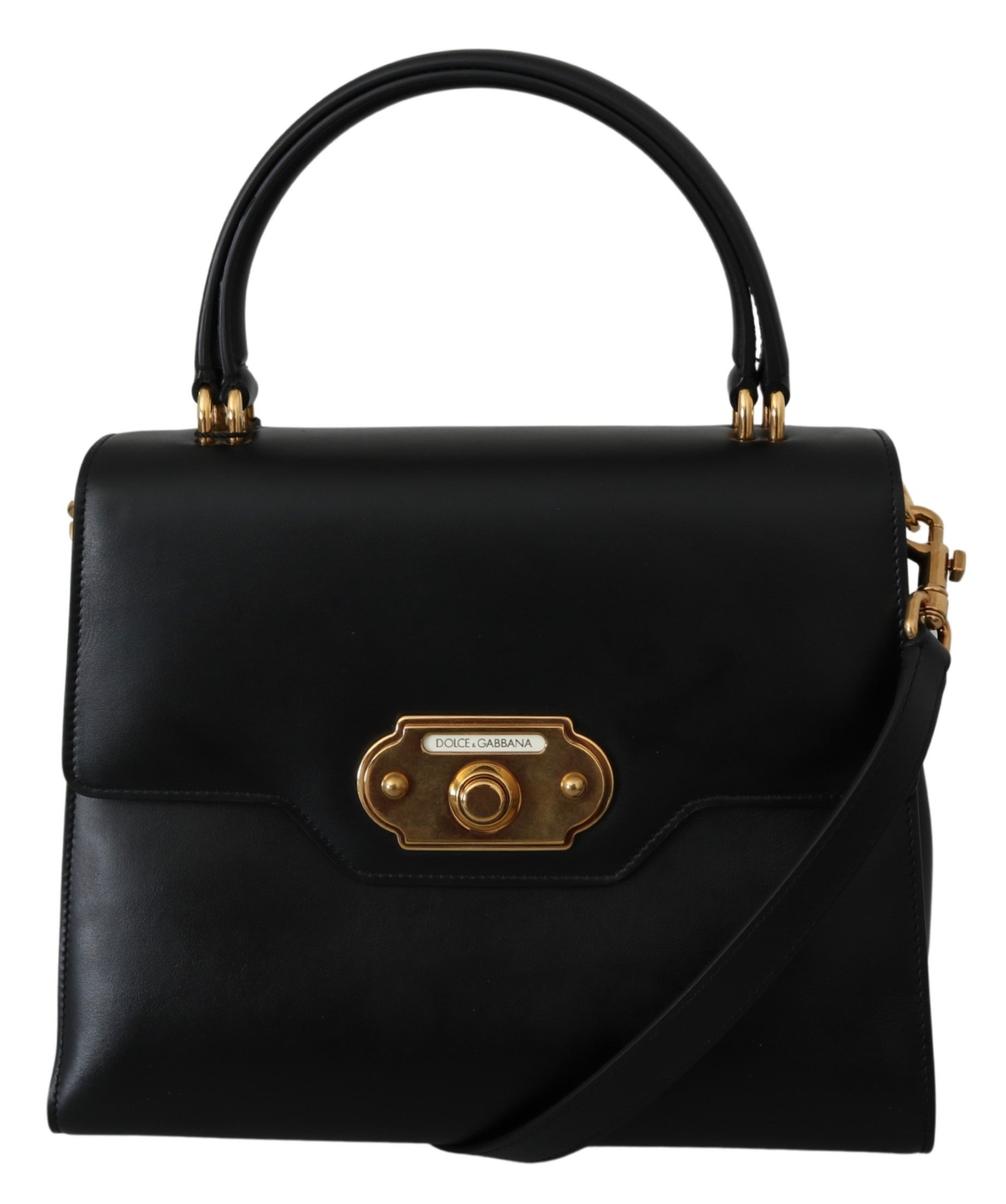 Dolce & Gabbana Women's Leather WELCOME Crossbody Bag Black VAS9959