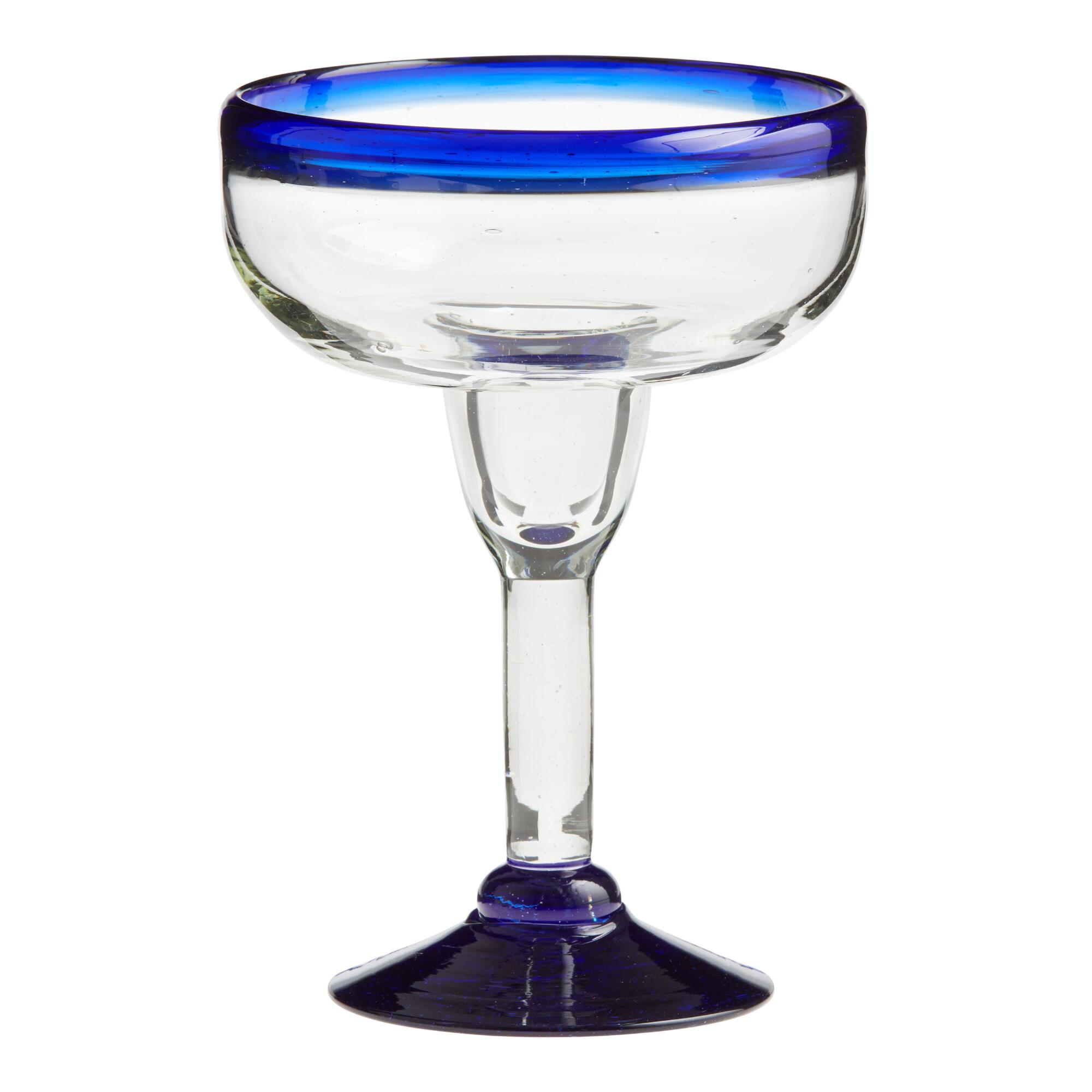 Blue Rocco Margarita Glasses Set of 4 by World Market