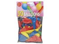 Balloner ass. 50stk/pak runde og lange - (50 stk.)