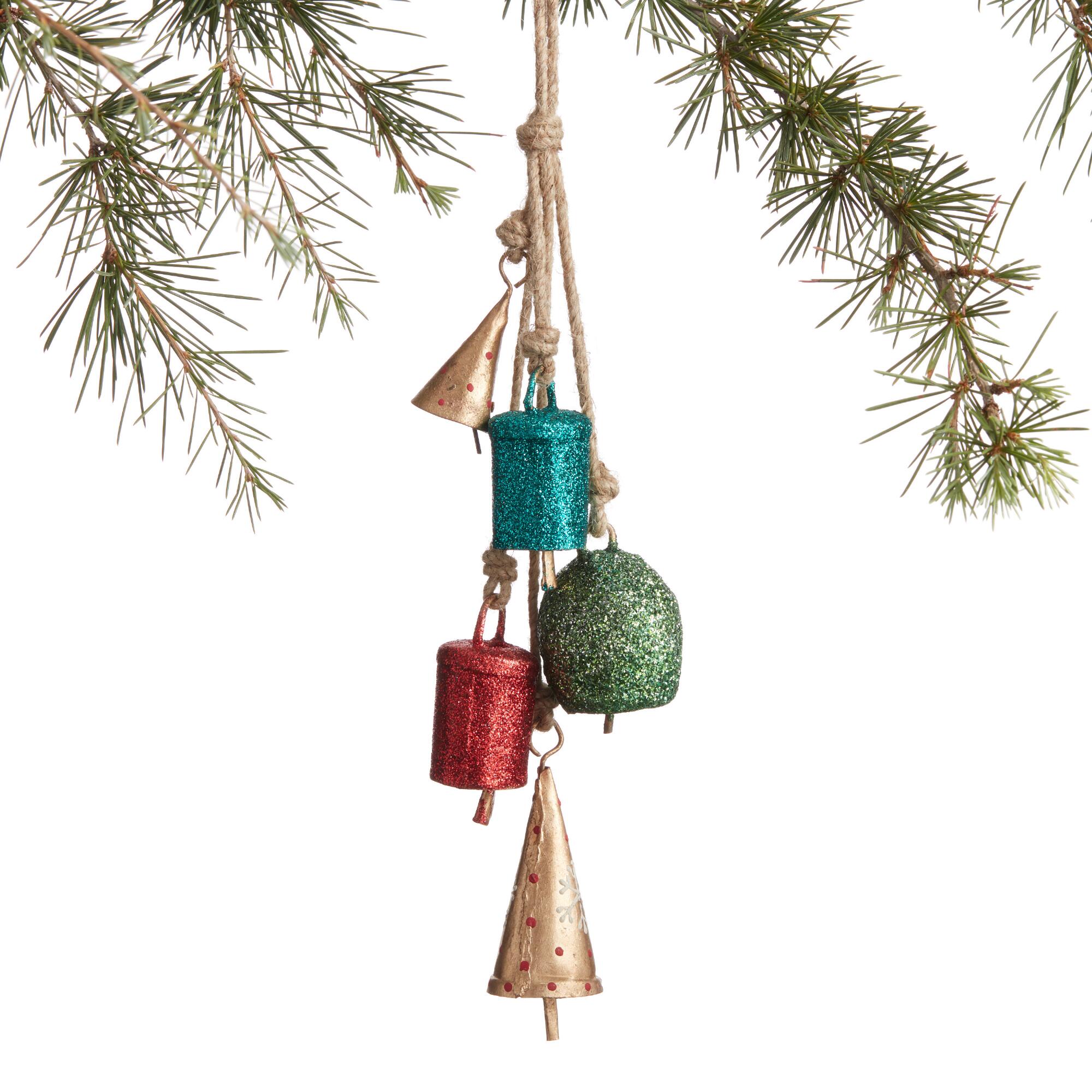 Gold Metal Bell Ornament: Multi by World Market