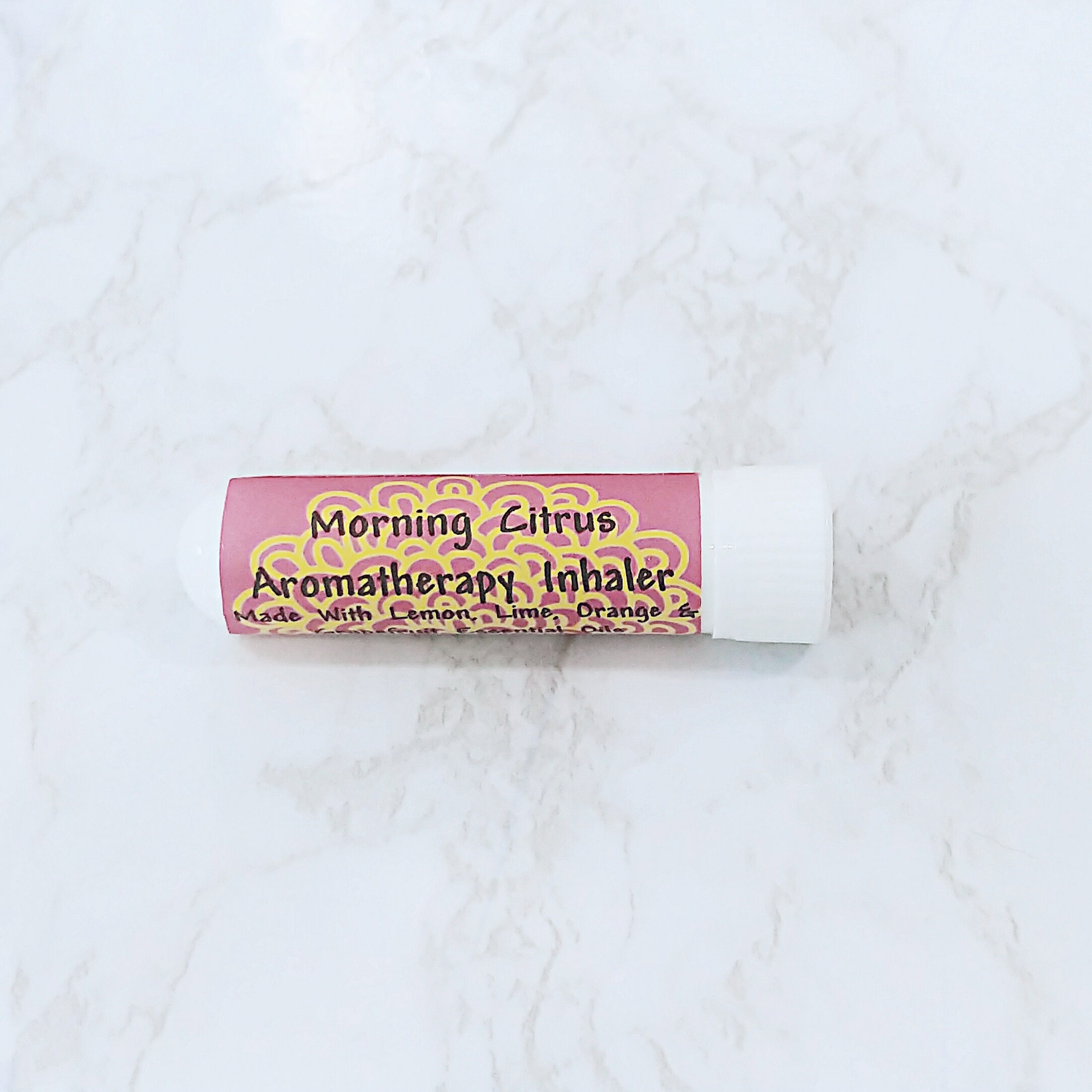 Awake Inhaler | Morning Citrus Blend Lemon, Orange, Lime, Grapefruit Essential Oils Portable Aromatherapy