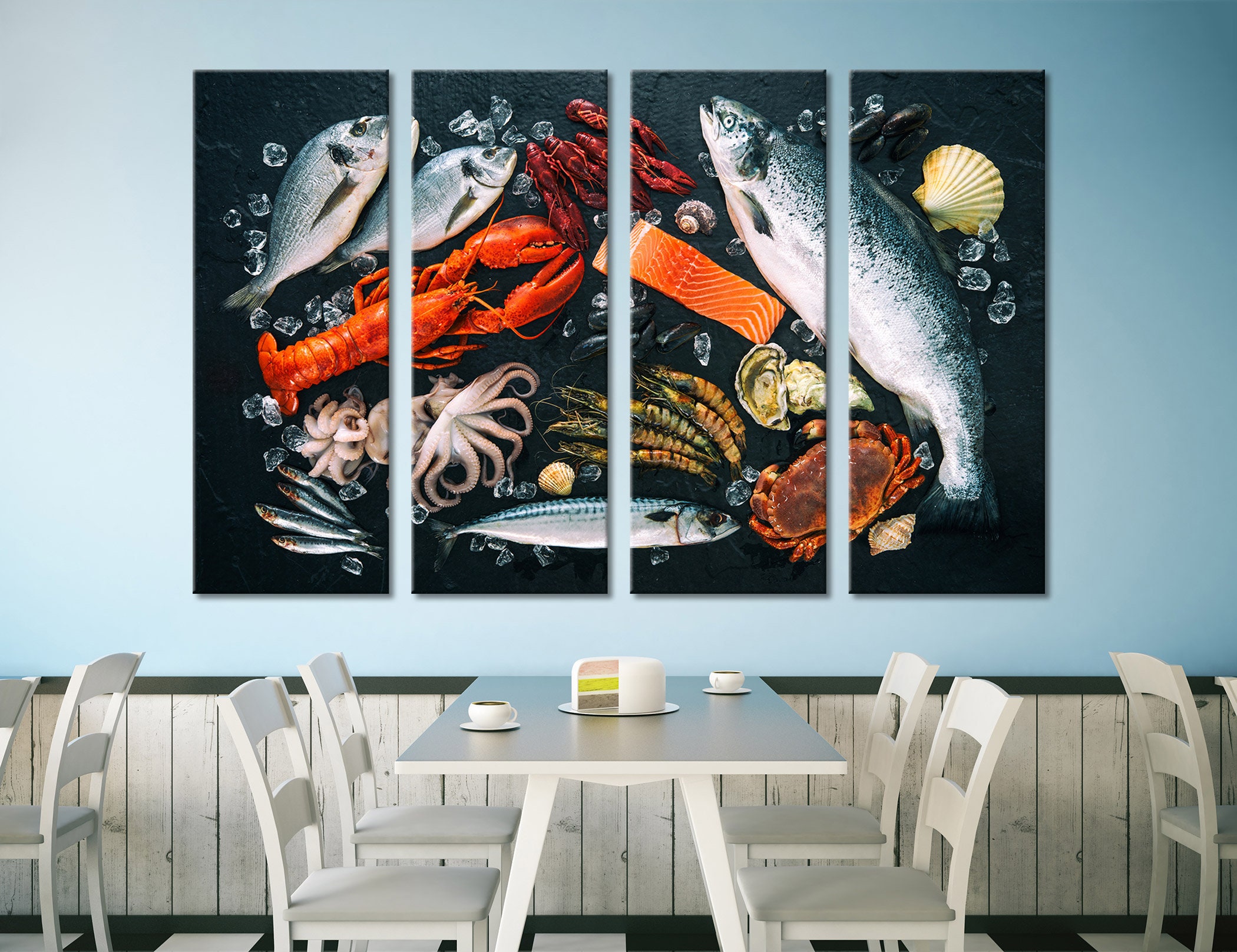 Fresh Seafood Canvas Print