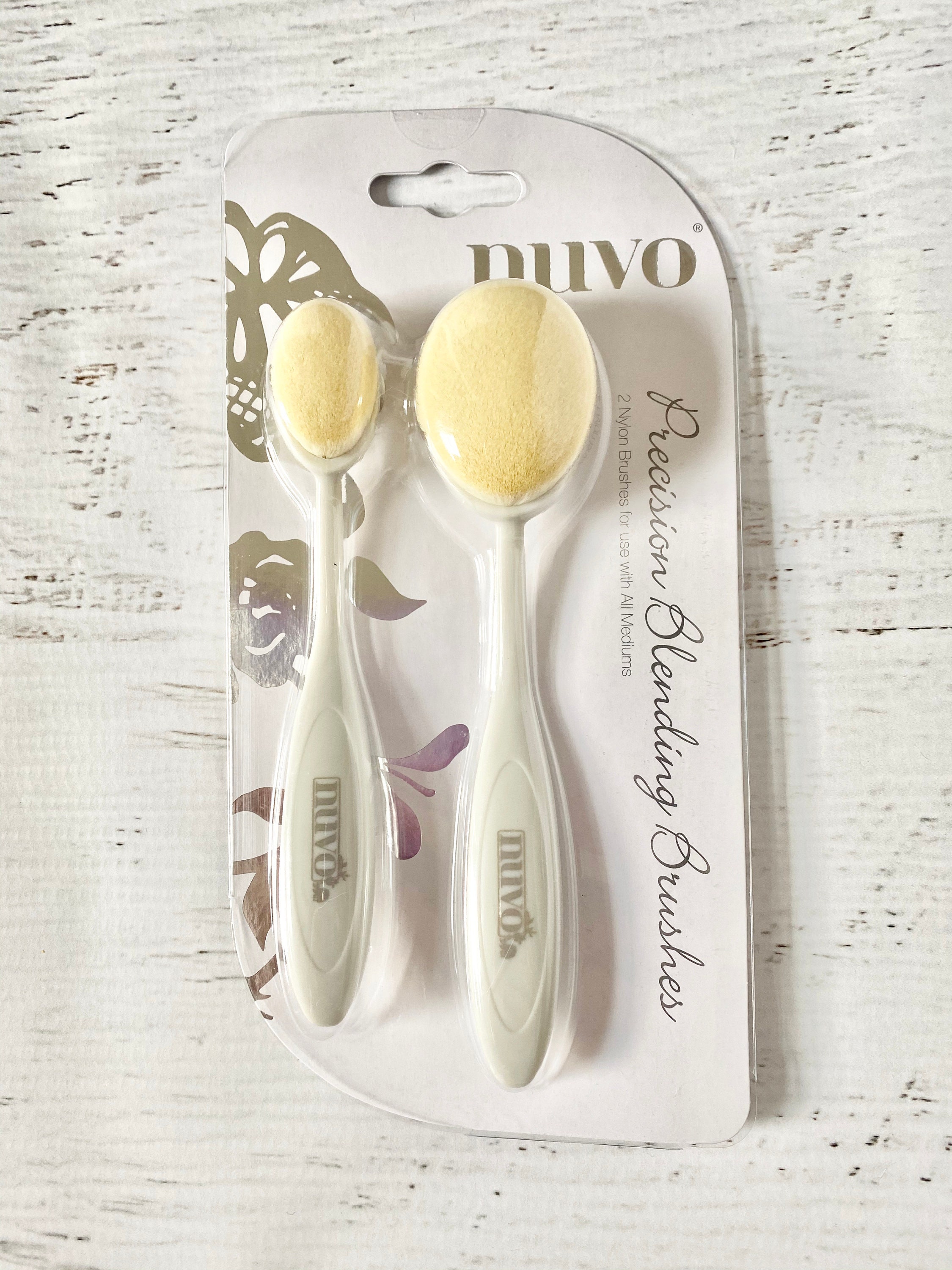 Nuvo 2 Precision Blending Brush Set, By Tonic Studios, Brushes For Use with All Mediums, Card Making, Stenciling, Mixed Media, Art Journaling