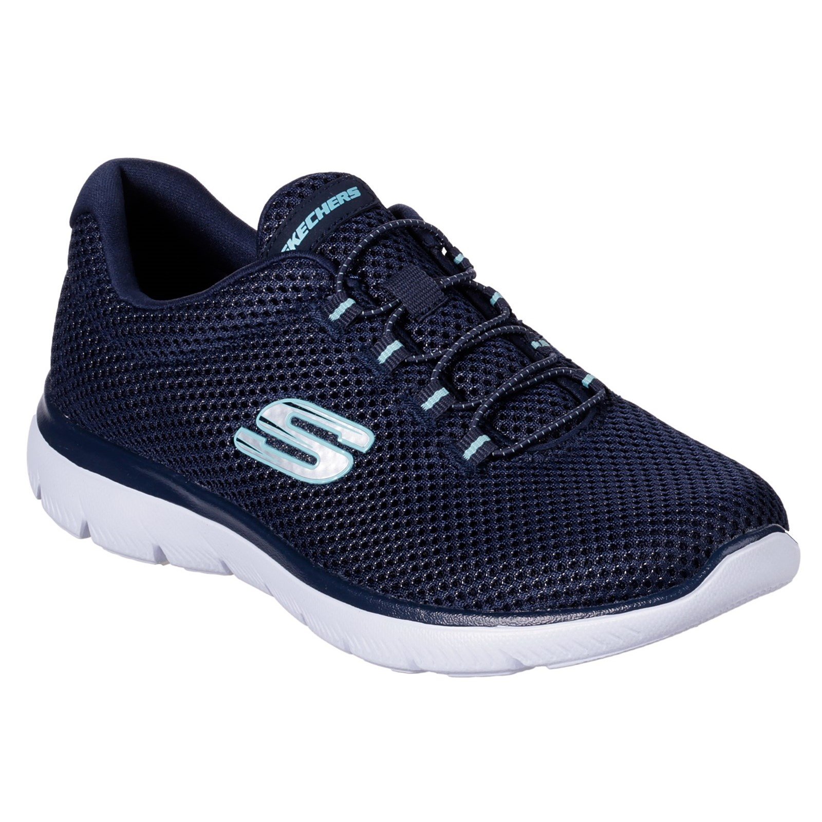 Skechers Women's Summits Slip On Trainer Various Colours 30708 - Navy/Light Blue 6