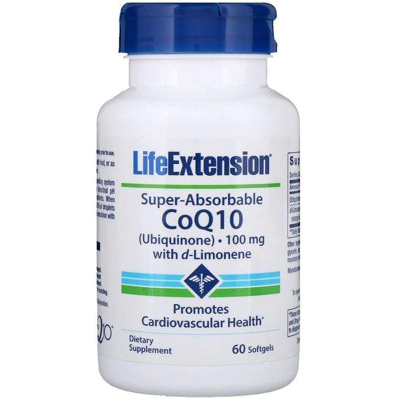 Super-Absorbable CoQ10 (Ubiquinone) with d-Limonene, 100mg - 60 softgels