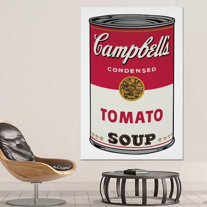 Pop Art Print Wall Painting Andy Warhol Tomato Soup Abstract Art Decorative Pict