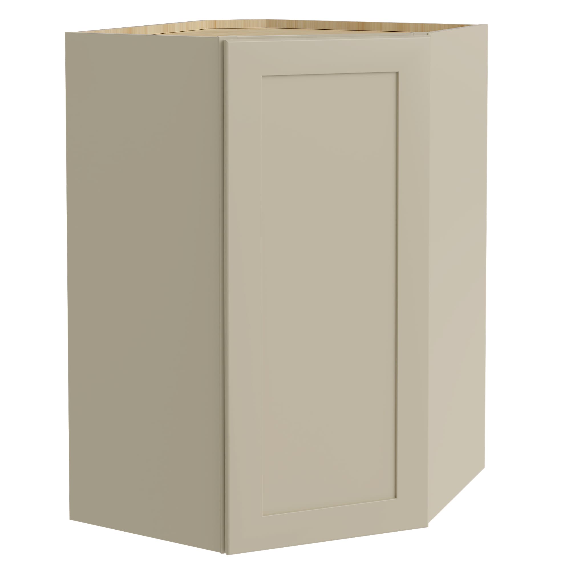 Luxxe Cabinetry 27-in W x 36-in H x 15-in D Norfolk Blended Cream Painted Blind Corner Wall Fully Assembled Semi-custom Cabinet in Off-White