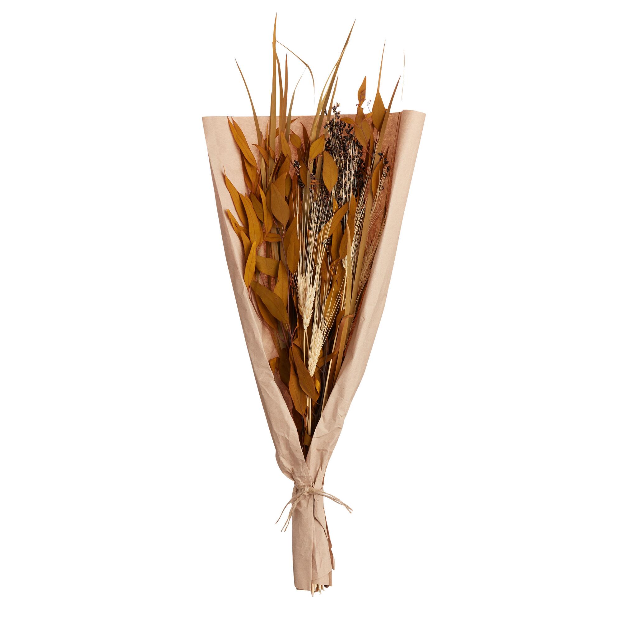 Fall Dried Eucalyptus and Wheat Bunch: Multi - Natural Fiber by World Market
