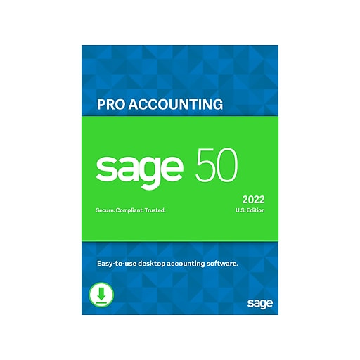 Sage 50 Pro Accounting for 1 User, Windows, Download (PRO2022ESDCSRT)