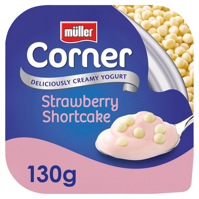Muller Corner Strawberry Yoghurt with White Chocolate Shortcake Balls