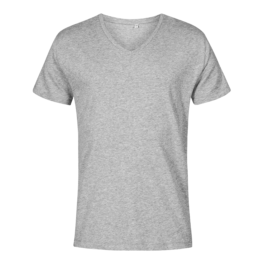 X.O V-Ausschnitt T-Shirt Plus Size Herren, Grau-Melange, XXXL