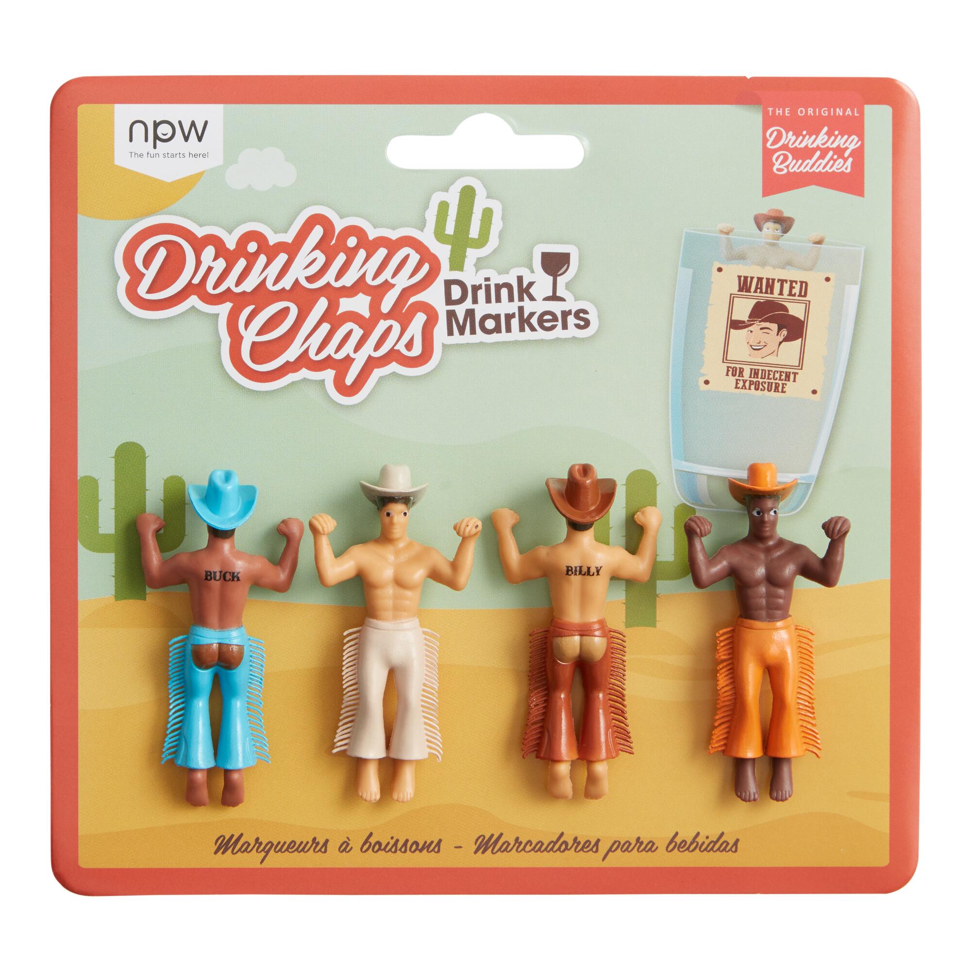 Drinking Chaps Glass Markers 4 Pack by World Market