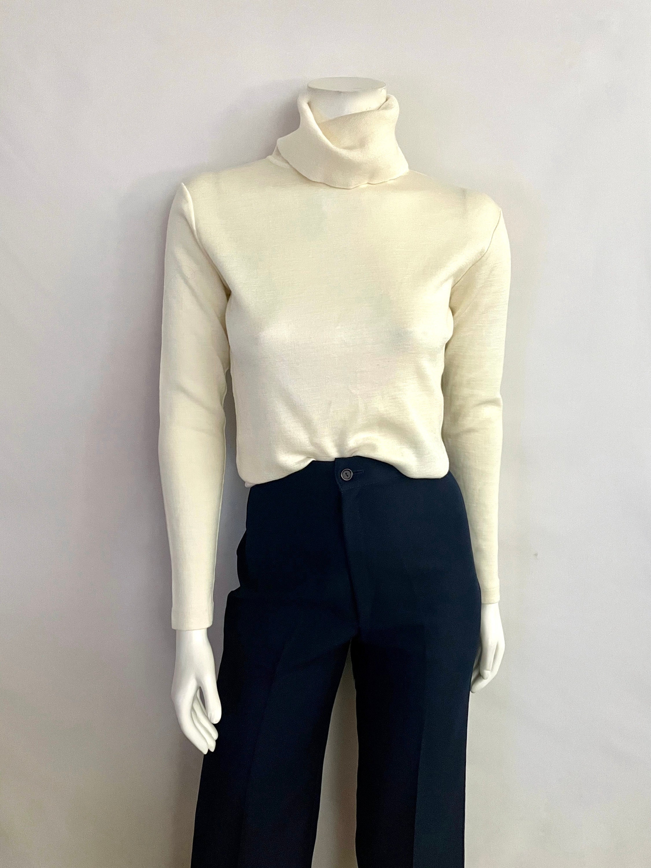 Vintage 70's Wool Blend, Turtleneck Sweater, Long Sleeve By Frederick & Nelson | S