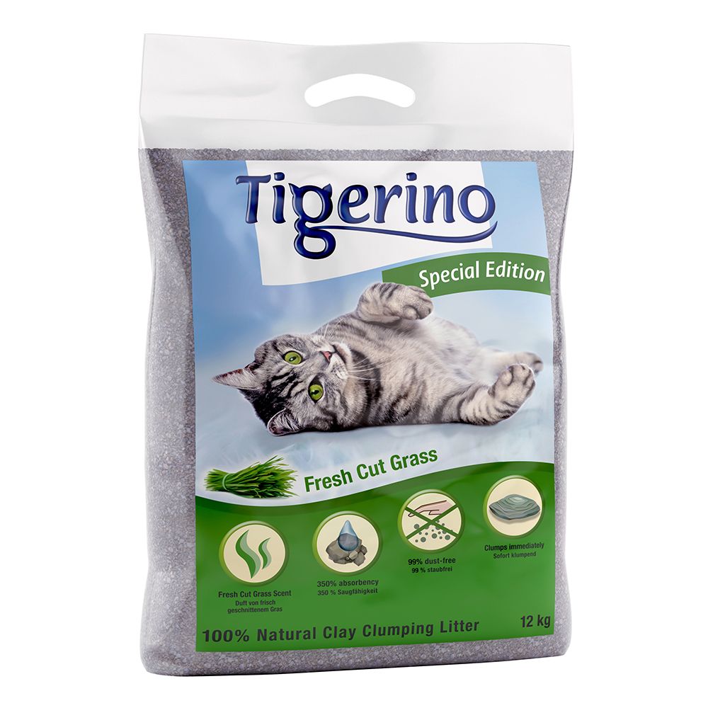 Tigerino Special Edition Cat Litter - Fresh Cut Grass - 12kg