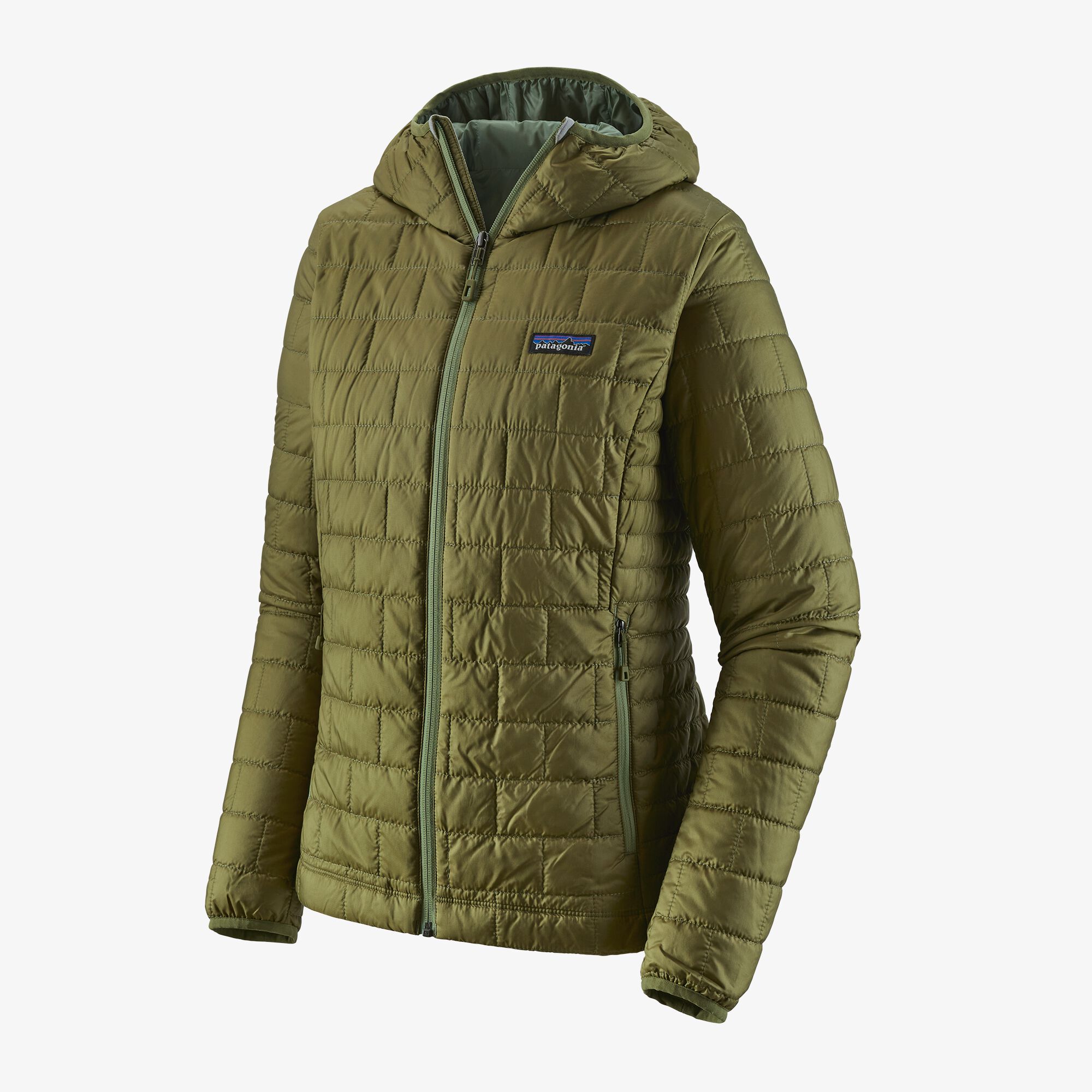 Patagonia Women's Nano Puff® Hoody - Recycled Polyester, Palo Green / S